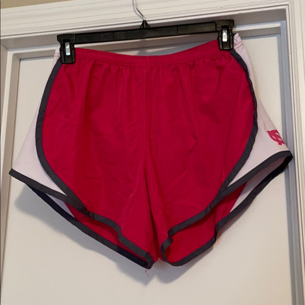 UNC pink athletic shorts